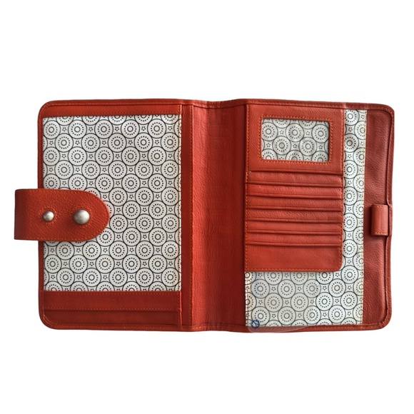 FRANKLIN COVEY Leather Planner Cover Portfolio Notebook 7”x 9” Snap Red - Picture 5 of 10